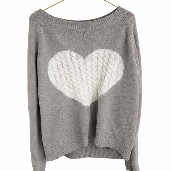 SHEIN Sweaters - Minimalist Romantic Heart Sweater • Cozy Neutral Knit • Valentine Vibe
